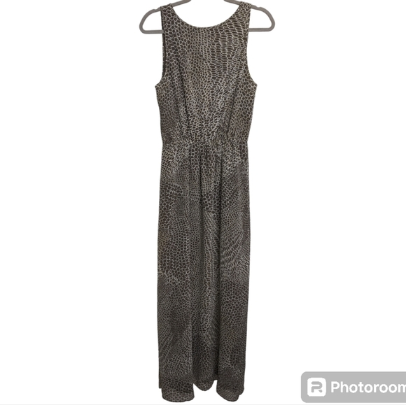 BANANA REPUBLIC Vintage Maxi Dress Animal Print Size 8 - Picture 2 of 11